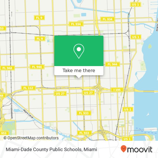 Miami-Dade County Public Schools map