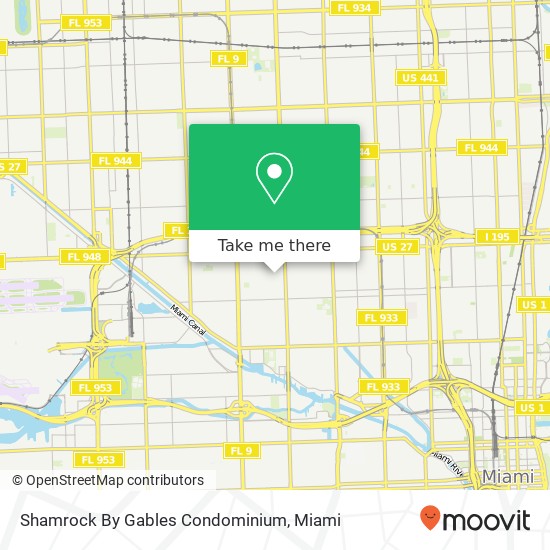 Mapa de Shamrock By Gables Condominium