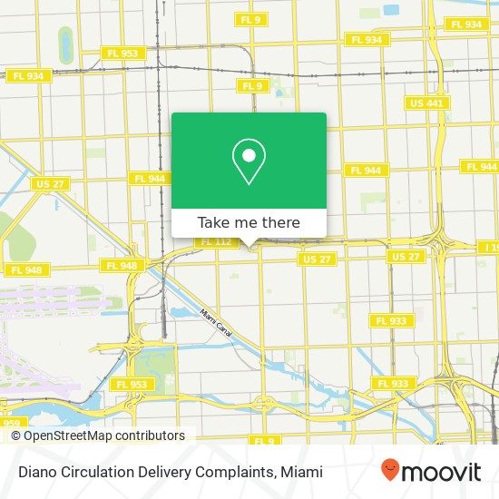 Mapa de Diano Circulation Delivery Complaints