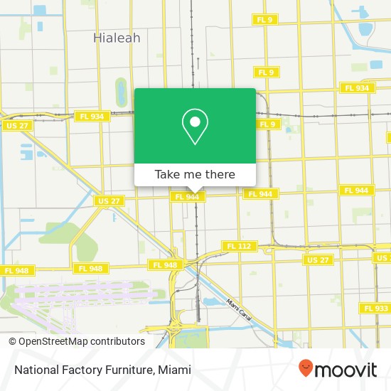 Mapa de National Factory Furniture