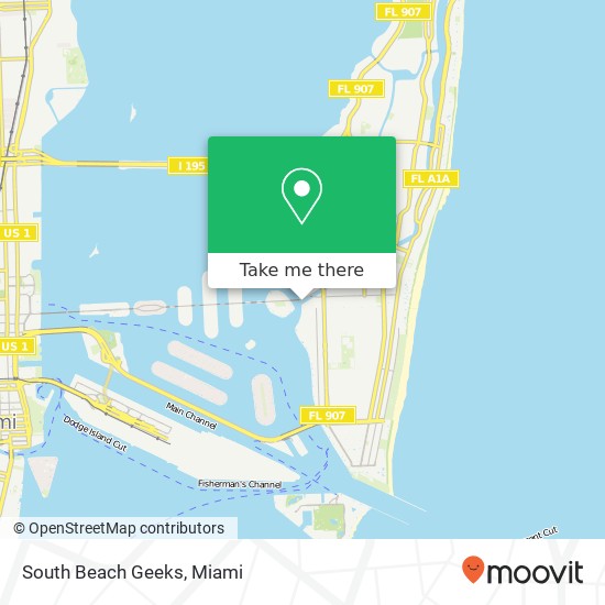 South Beach Geeks map