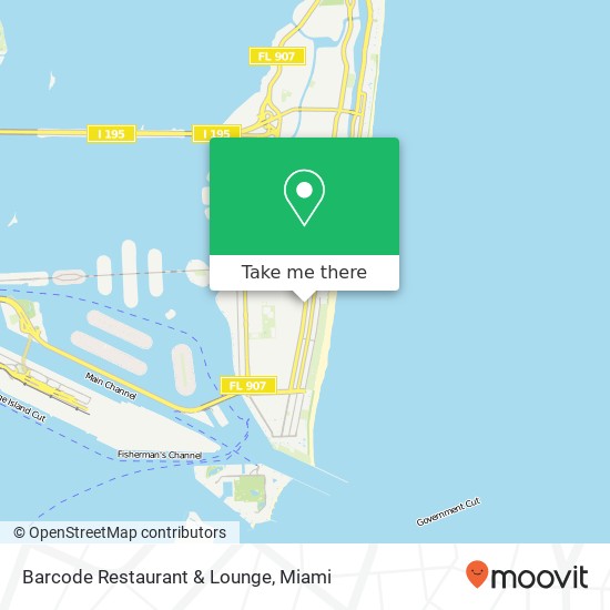 Mapa de Barcode Restaurant & Lounge
