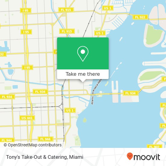 Tony's Take-Out & Catering map