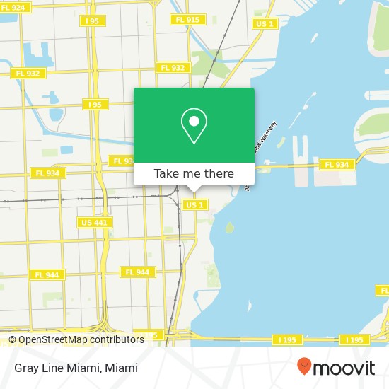 Mapa de Gray Line Miami