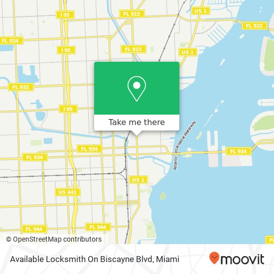 Mapa de Available Locksmith On Biscayne Blvd