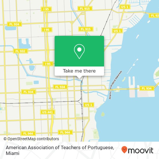 Mapa de American Association of Teachers of Portuguese