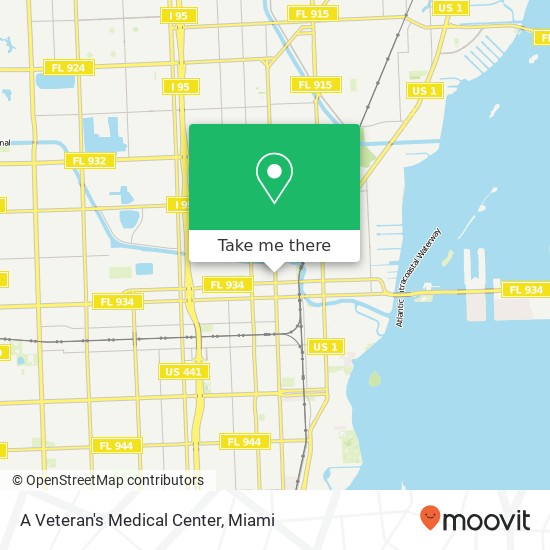 A Veteran's Medical Center map