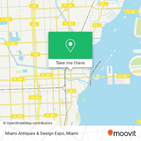Mapa de Miami Antiques & Design Expo
