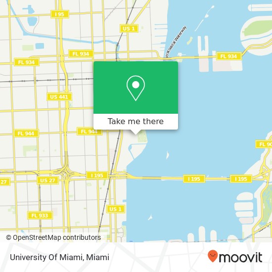 Mapa de University Of Miami