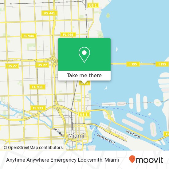 Anytime Anywhere Emergency Locksmith map