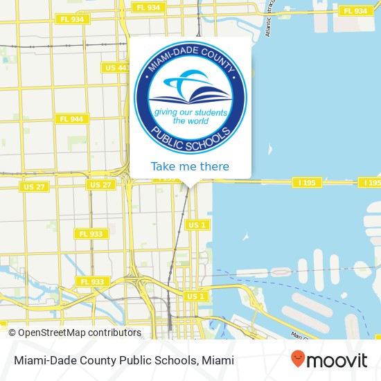 Mapa de Miami-Dade County Public Schools