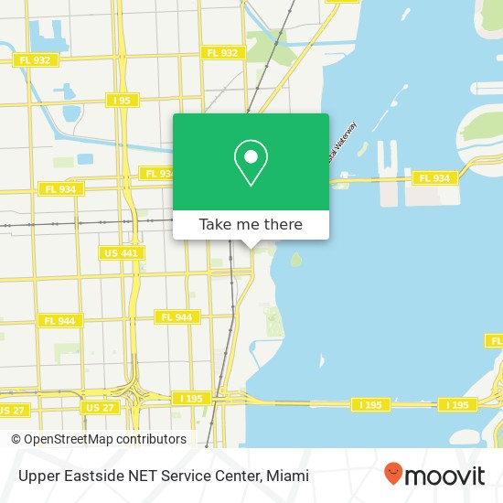 Mapa de Upper Eastside NET Service Center