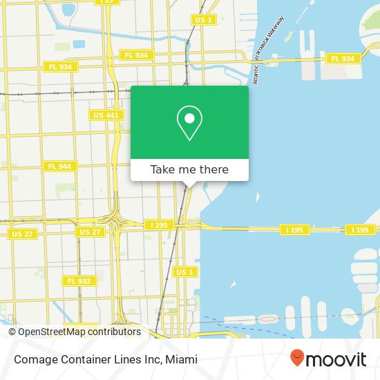 Mapa de Comage Container Lines Inc