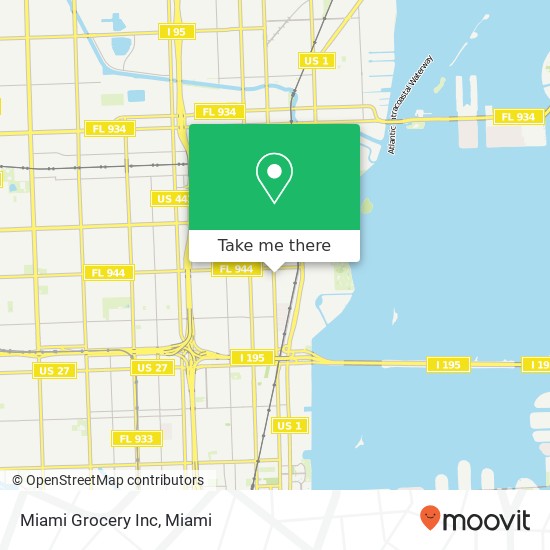 Mapa de Miami Grocery Inc