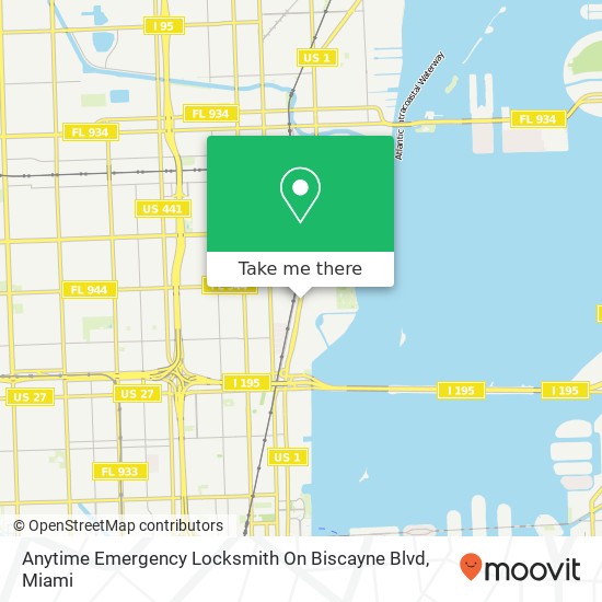 Mapa de Anytime Emergency Locksmith On Biscayne Blvd