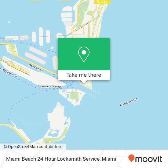 Mapa de Miami Beach 24 Hour Locksmith Service