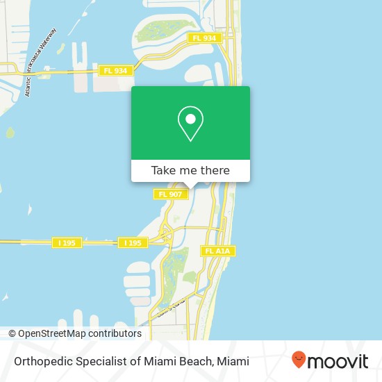 Mapa de Orthopedic Specialist of Miami Beach