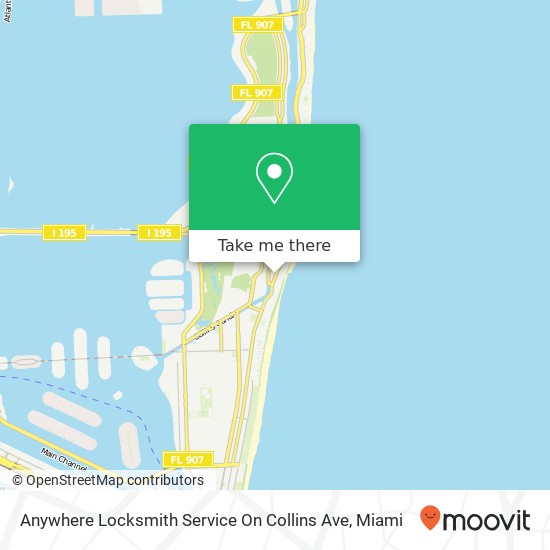 Anywhere Locksmith Service On Collins Ave map