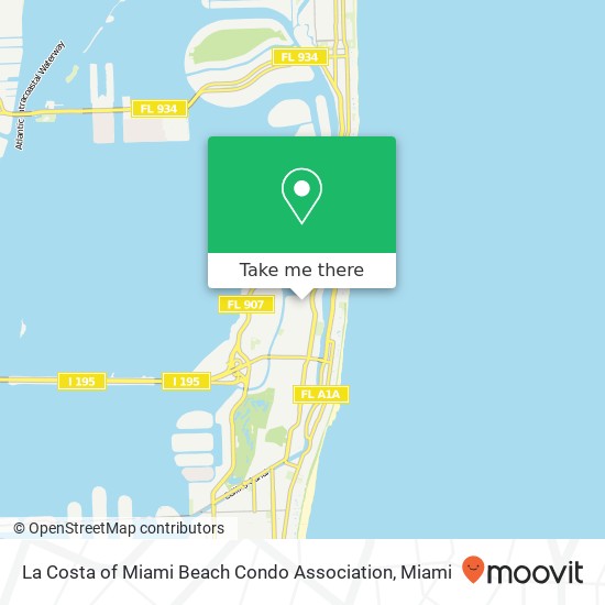 La Costa of Miami Beach Condo Association map