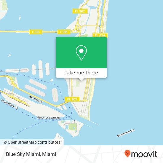 Blue Sky Miami map