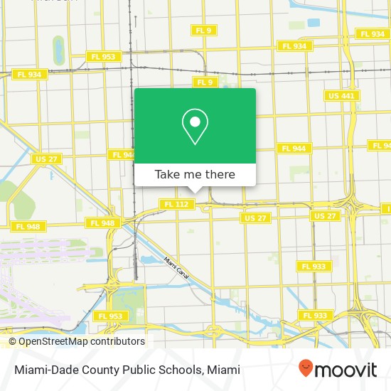 Mapa de Miami-Dade County Public Schools