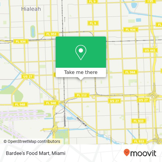 Mapa de Bardee's Food Mart