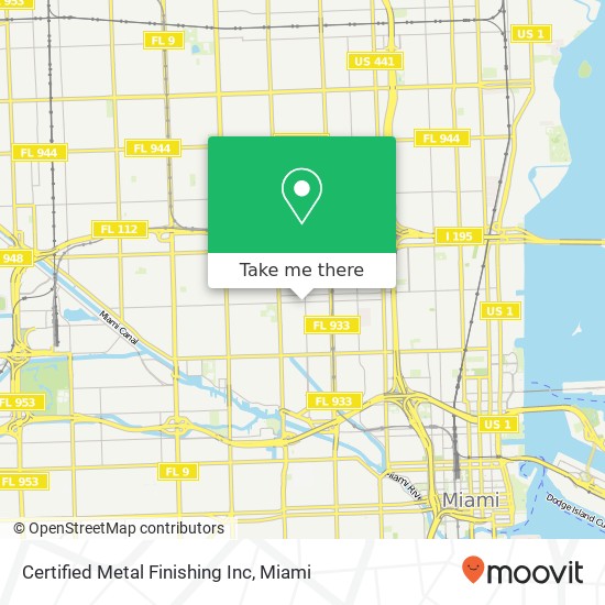 Certified Metal Finishing Inc map