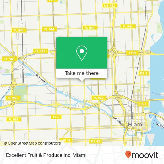 Excellent Fruit & Produce Inc map