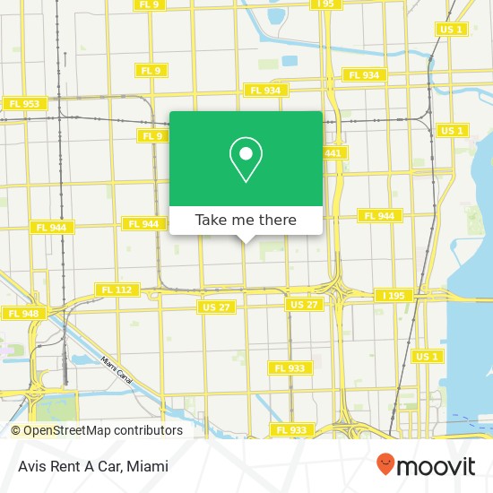 Avis Rent A Car map