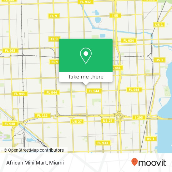 Mapa de African Mini Mart