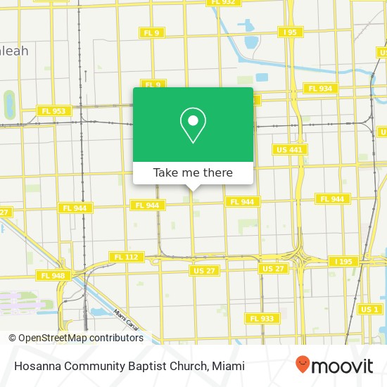Hosanna Community Baptist Church map