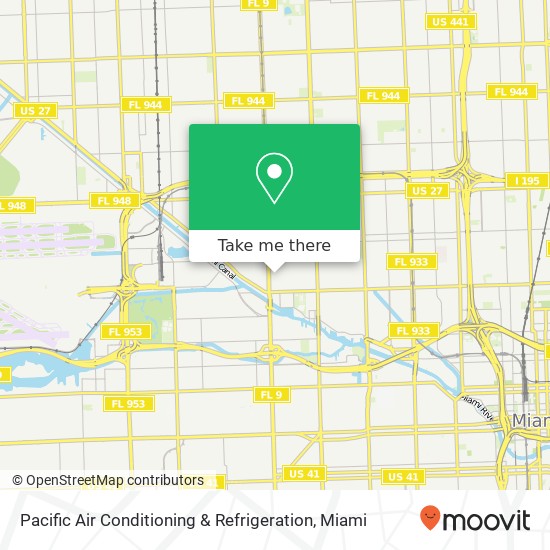 Pacific Air Conditioning & Refrigeration map