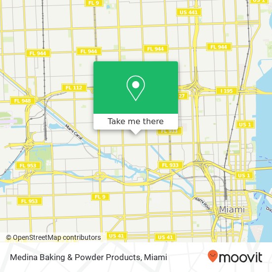 Mapa de Medina Baking & Powder Products
