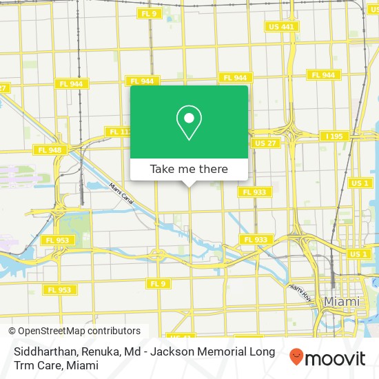 Siddharthan, Renuka, Md - Jackson Memorial Long Trm Care map