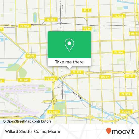 Mapa de Willard Shutter Co Inc