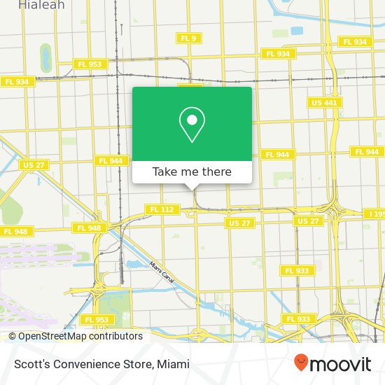 Mapa de Scott's Convenience Store