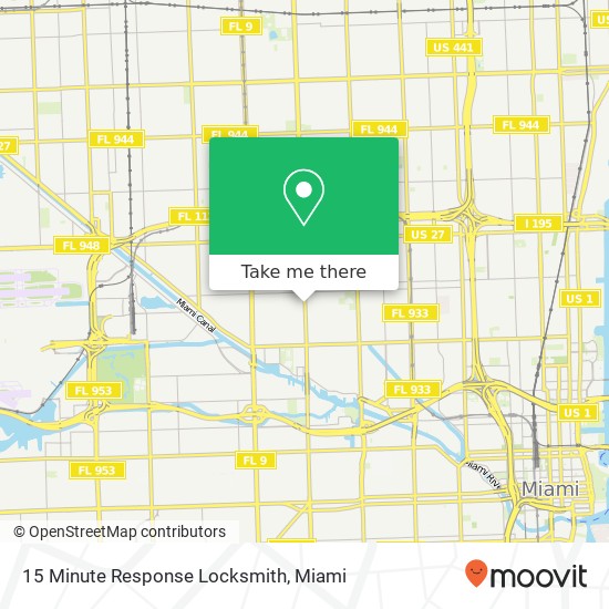 15 Minute Response Locksmith map