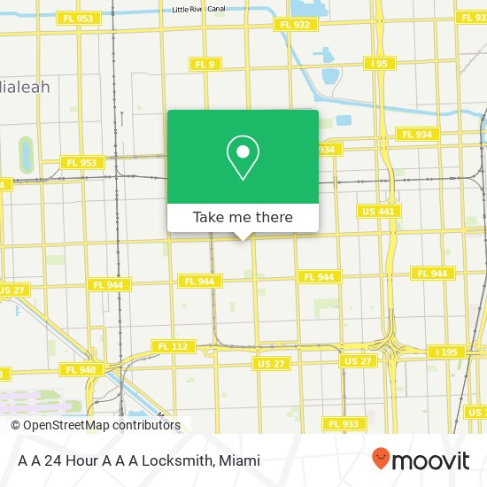 A A 24 Hour A A A Locksmith map