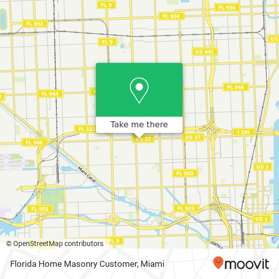Mapa de Florida Home Masonry Customer