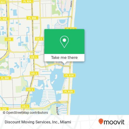 Mapa de Discount Moving Services, Inc.