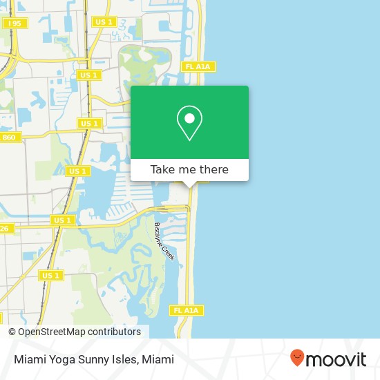 Mapa de Miami Yoga Sunny Isles