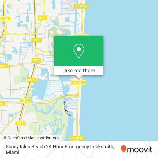 Sunny Isles Beach 24 Hour Emergency Locksmith map