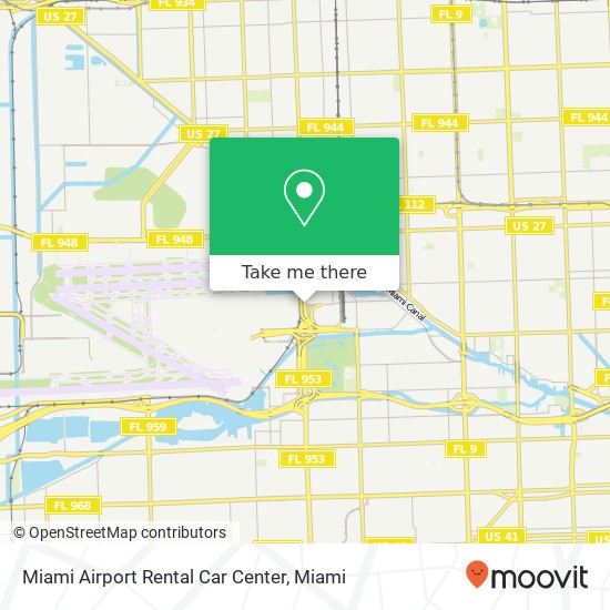 Mapa de Miami Airport Rental Car Center