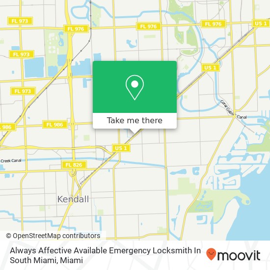 Always Affective Available Emergency Locksmith In South Miami map