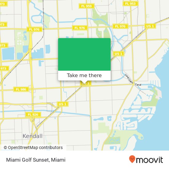 Mapa de Miami Golf Sunset