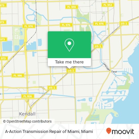 Mapa de A-Action Transmission Repair of Miami