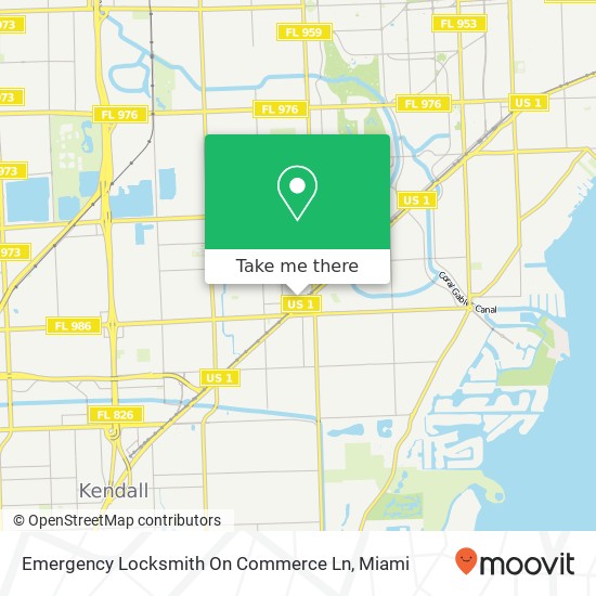 Mapa de Emergency Locksmith On Commerce Ln