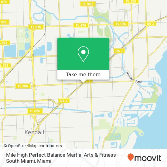 Mapa de Mile High Perfect Balance Martial Arts & Fitness South Miami