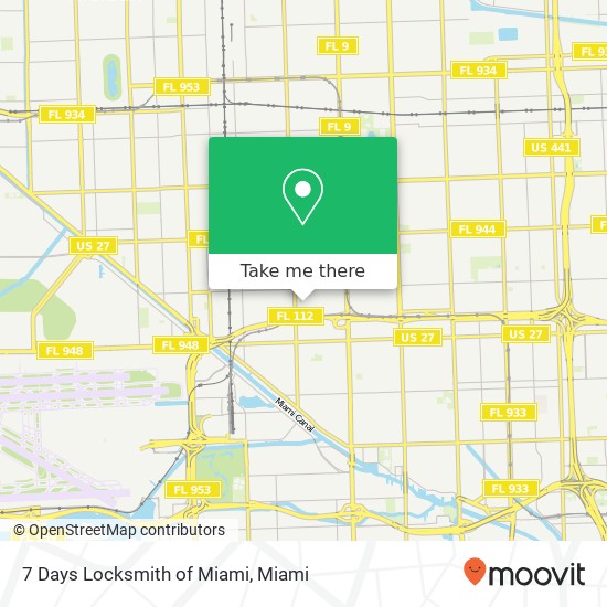 Mapa de 7 Days Locksmith of Miami