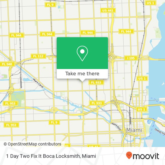 Mapa de 1 Day Two Fix It Boca Locksmith